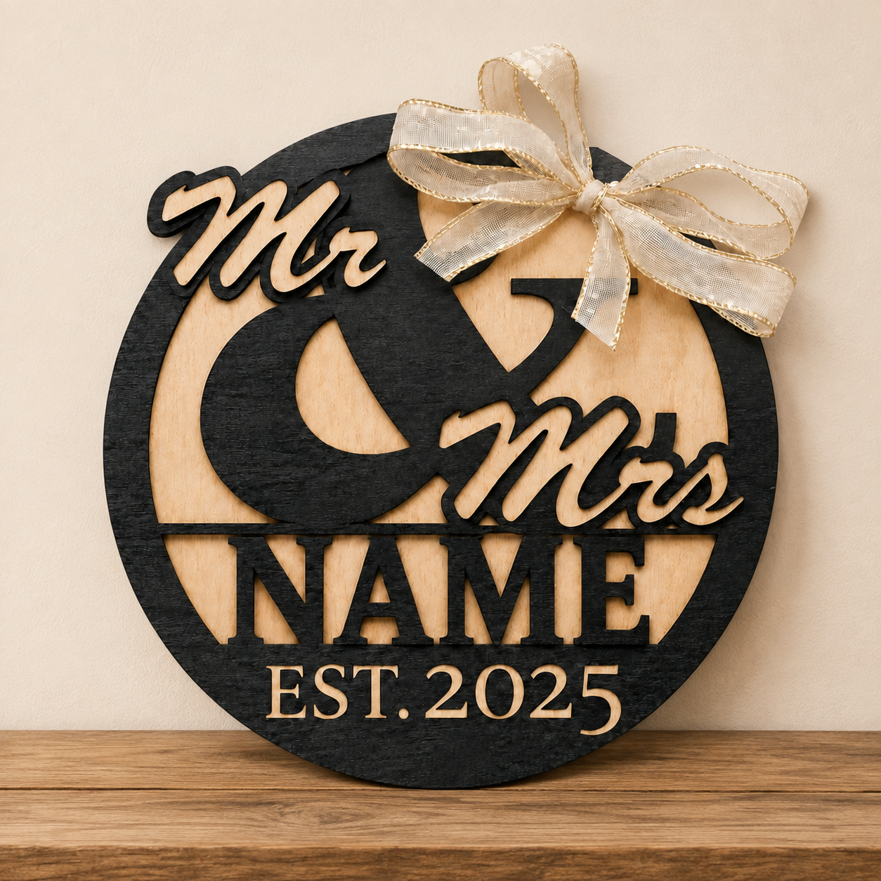 Personalized Mr. & Mrs. Wedding Plaque