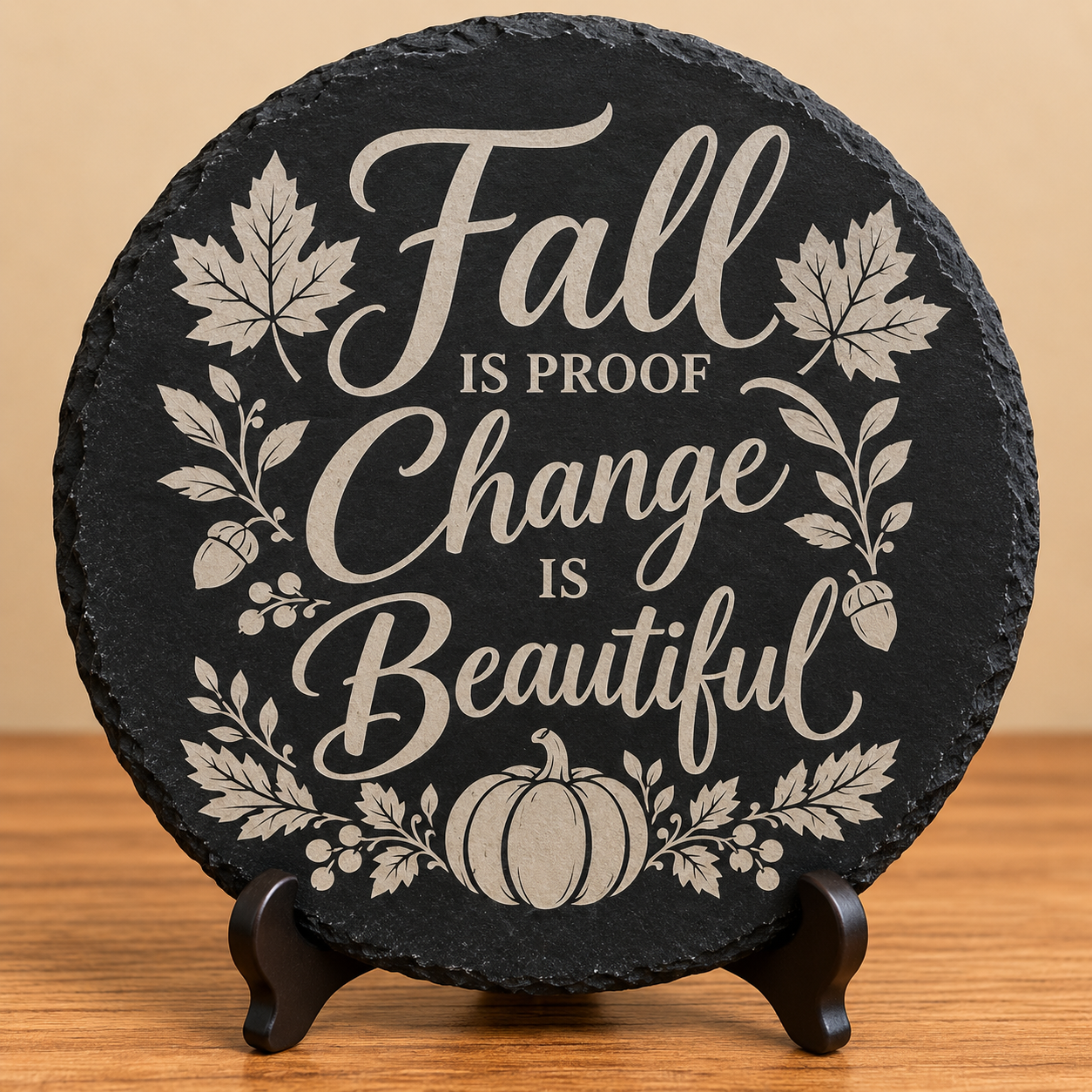 Fall Is Proof Change Is Beautiful Slate Plaque