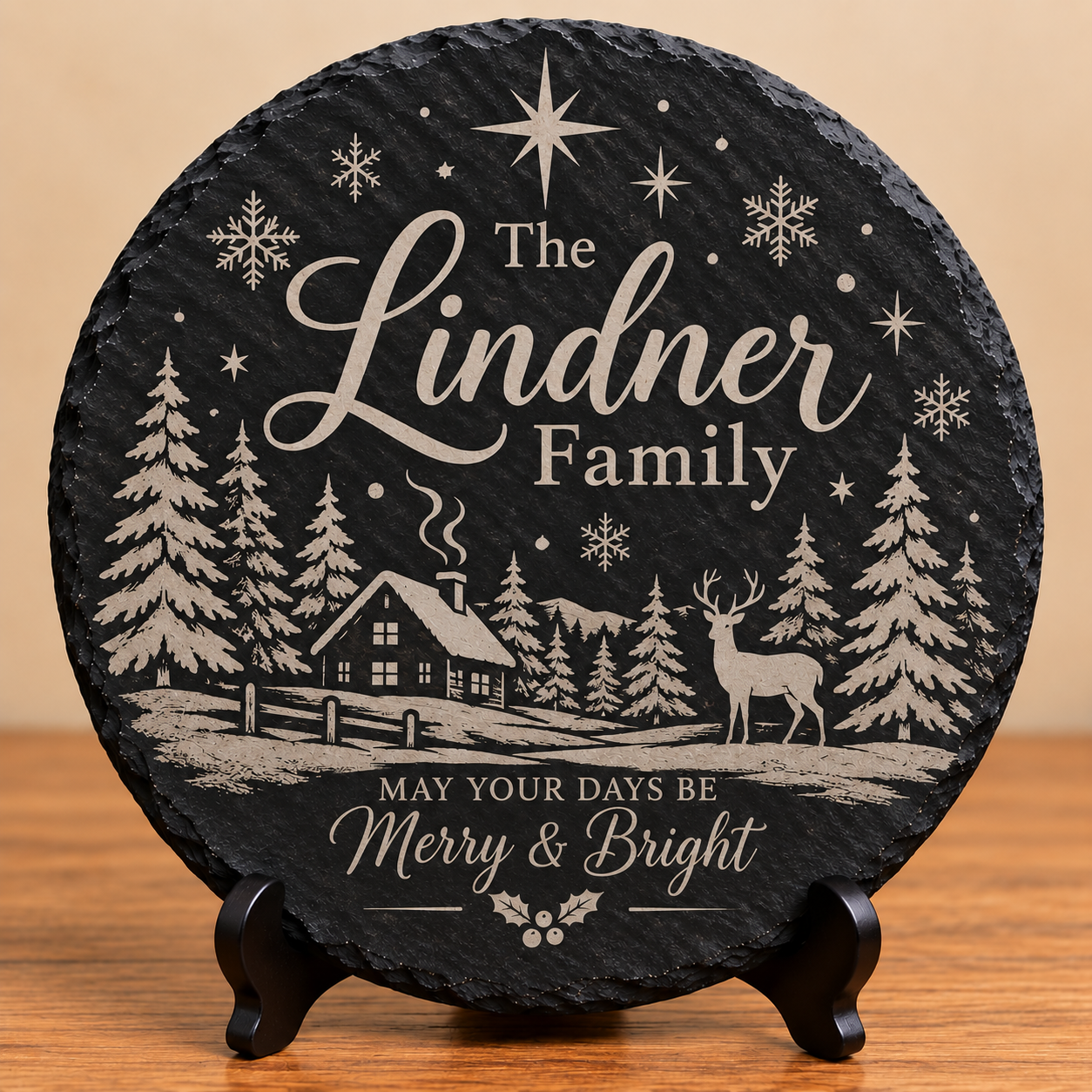 The Lindner Family Christmas Slate Plaque