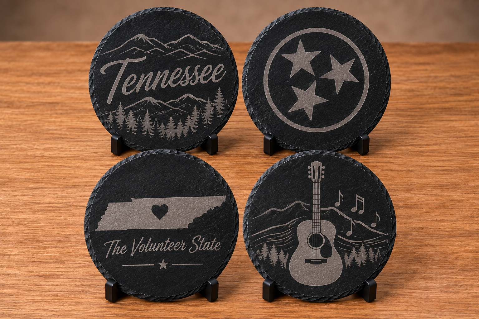 Tennessee Slate Coaster Set