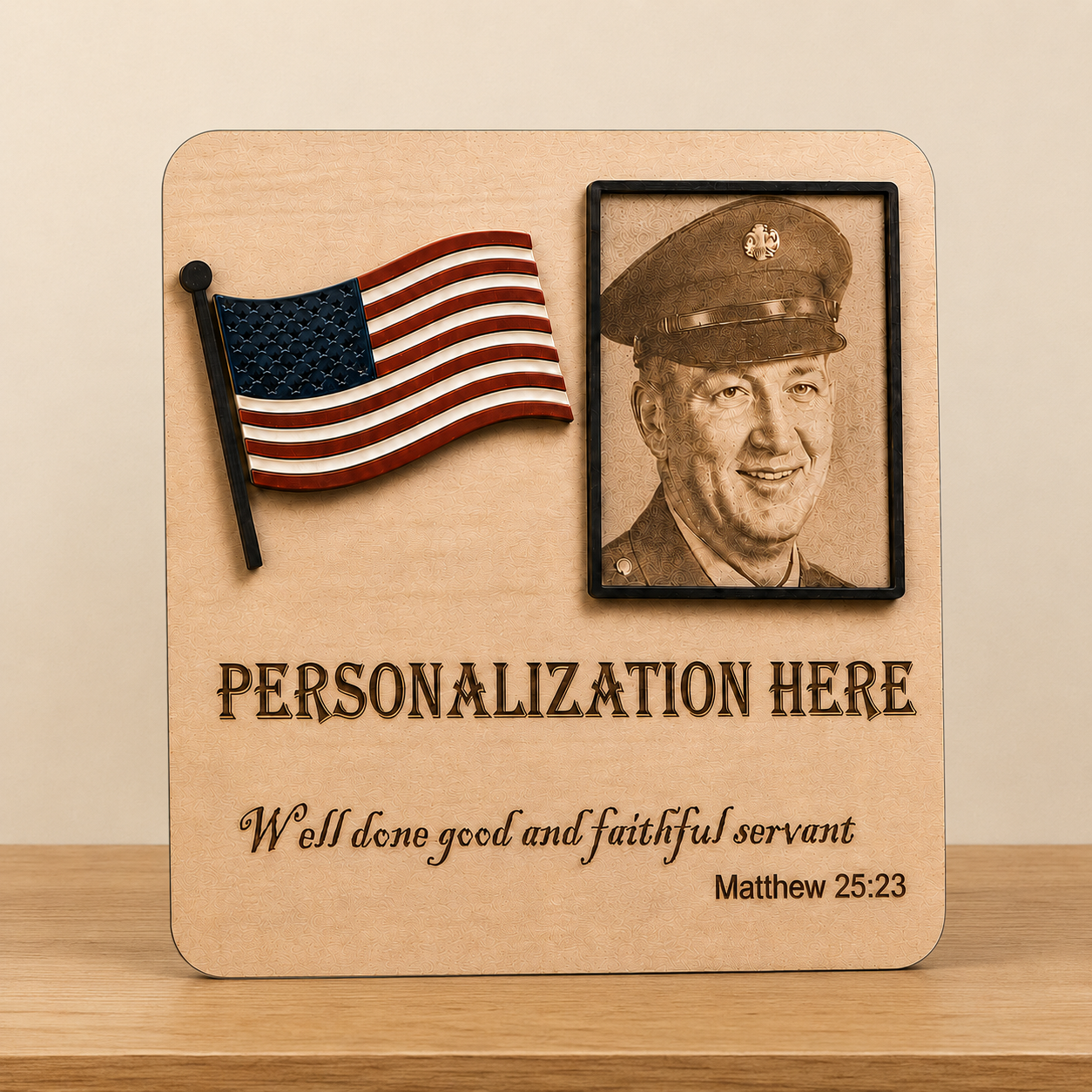 Personalized Military Memorial & Veteran Tribute Plaque
