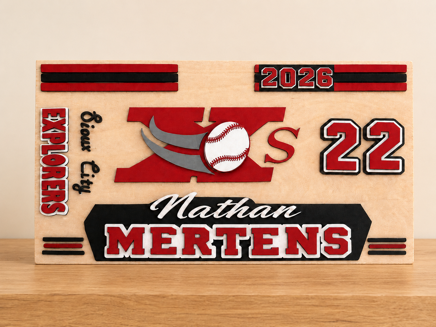 Personalized Baseball Player Plaque