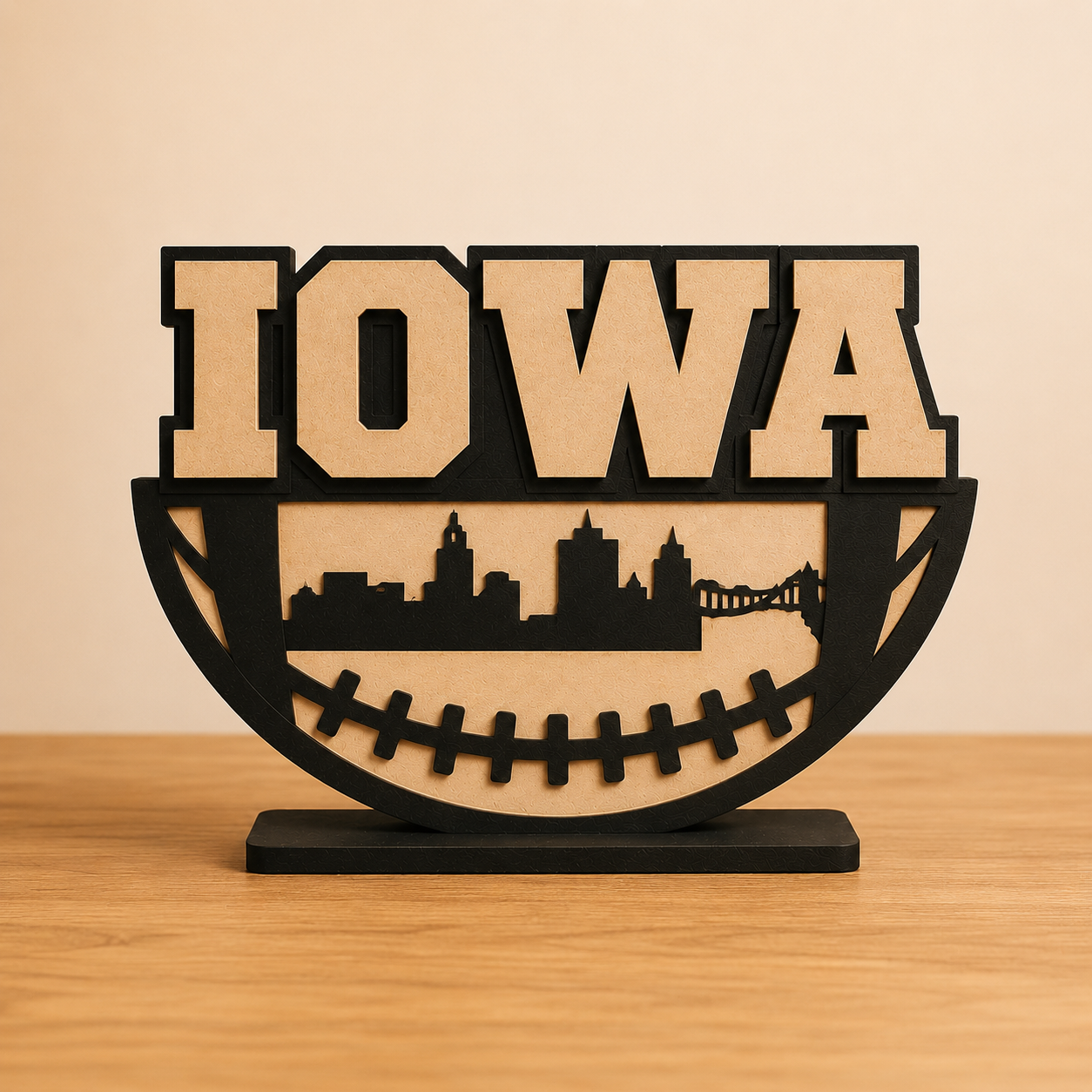 University of Iowa Football Silohuette