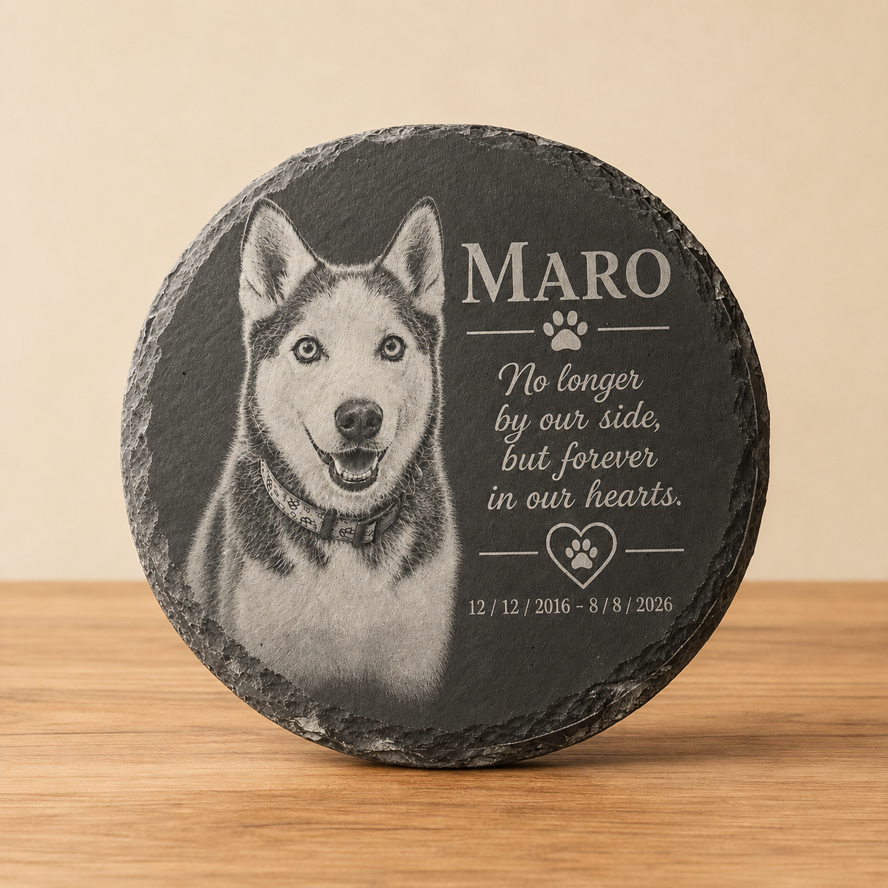 Custom Pet Memorial Slate Plaque