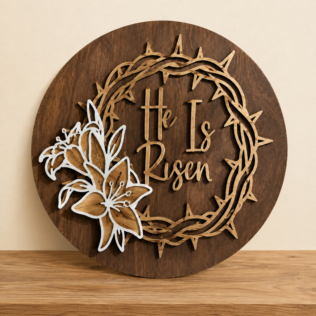 He Is Risen Easter Multilayered Plaque