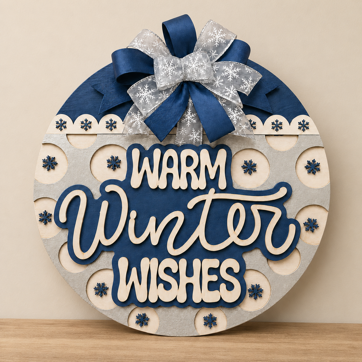Warm Winter Wishes Multilayered Plaque
