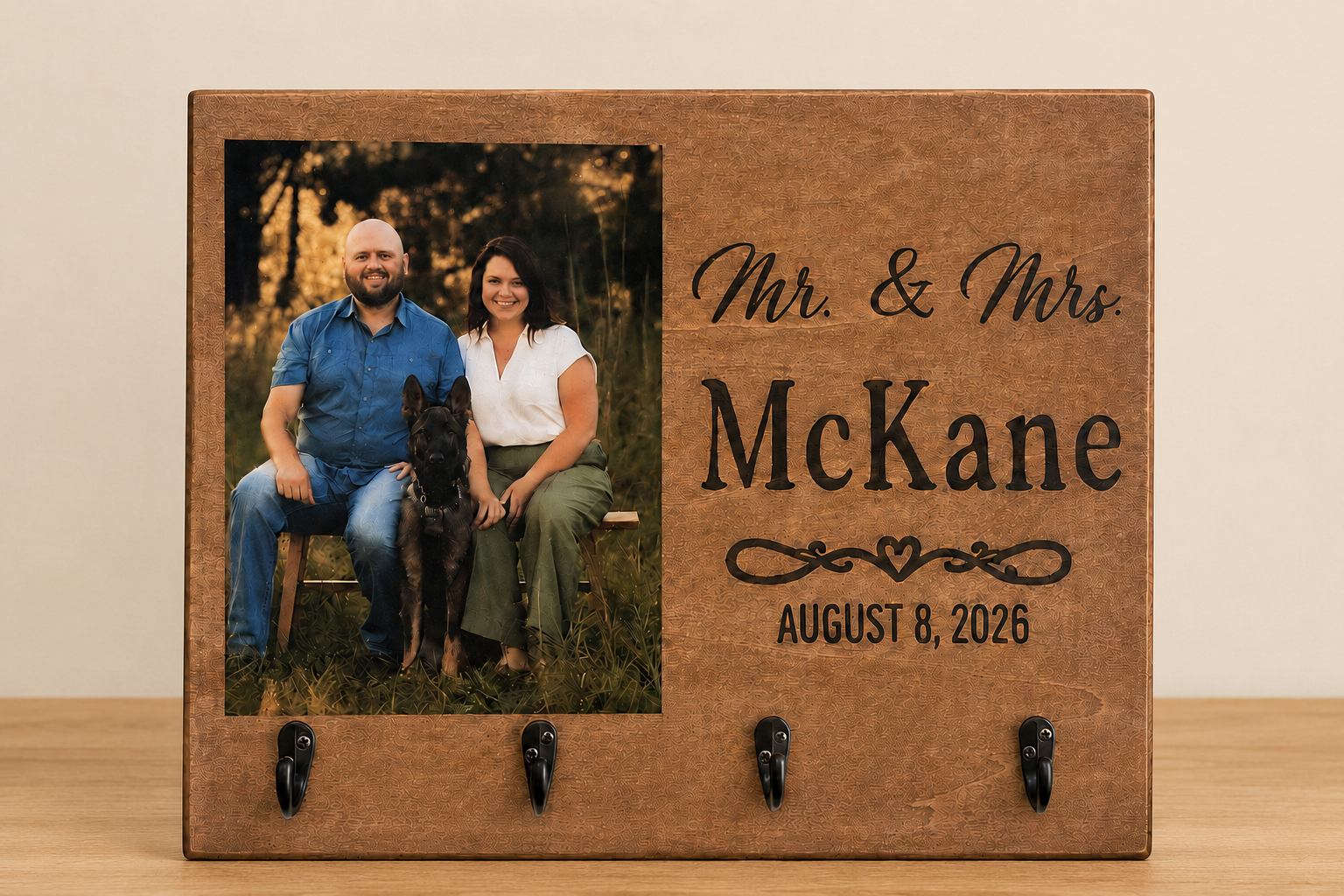 Personalized Wedding Photo Keepsake Plaque