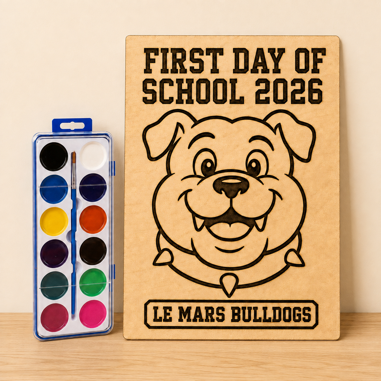 Child's First Day of School Paint Set