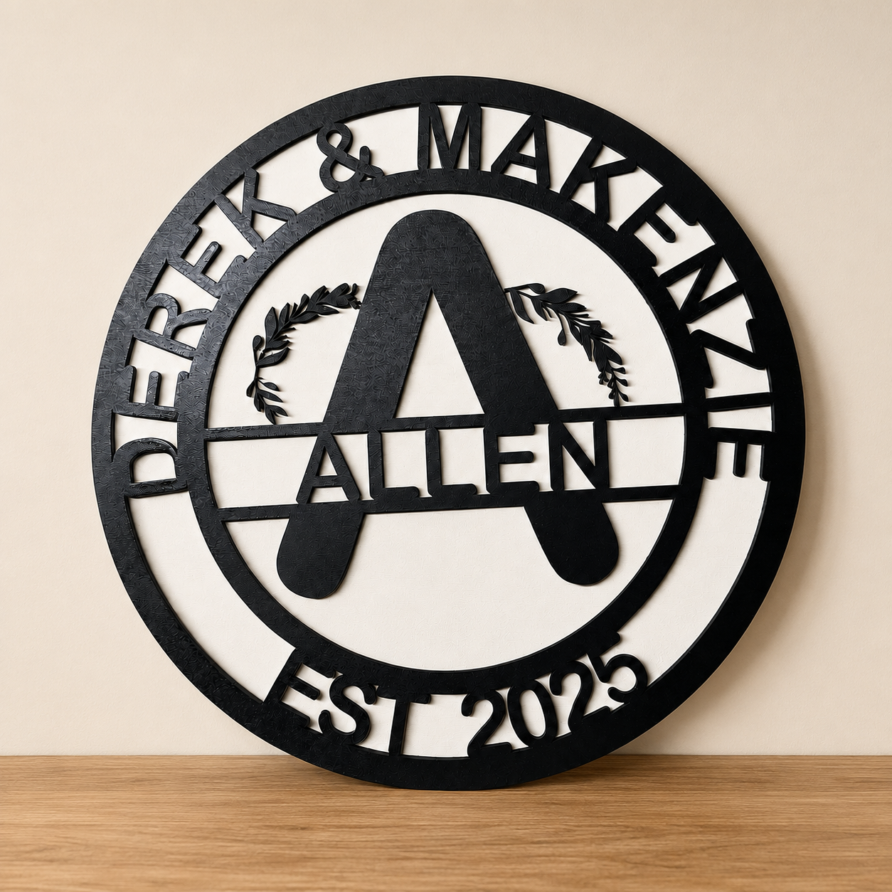 Personalized Wedding Initial Plaque
