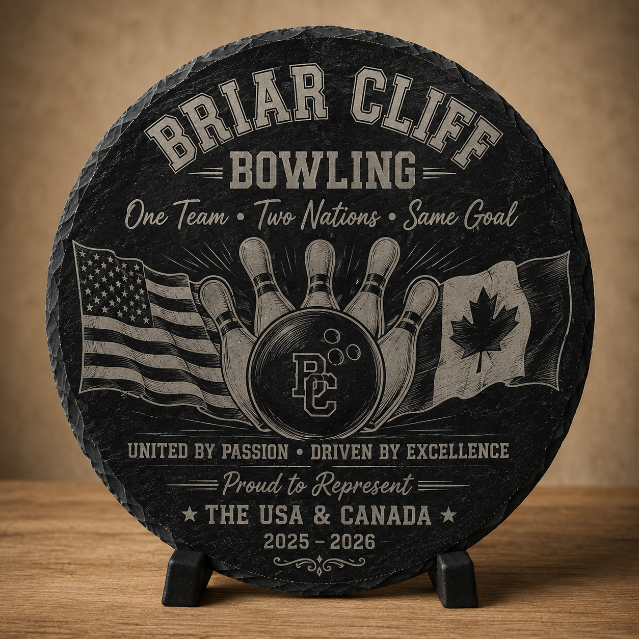 Briar Cliff Bowling – USA & Canada 12" Slate Plaque