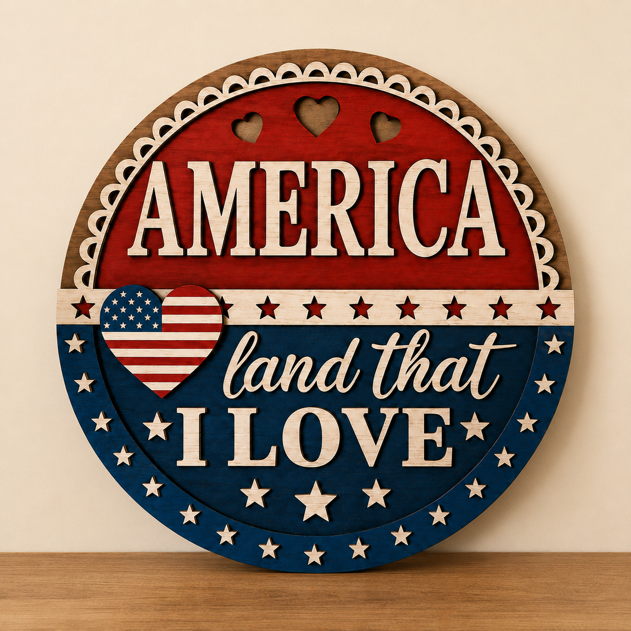 America, Land That I Love Multilayered Plaque