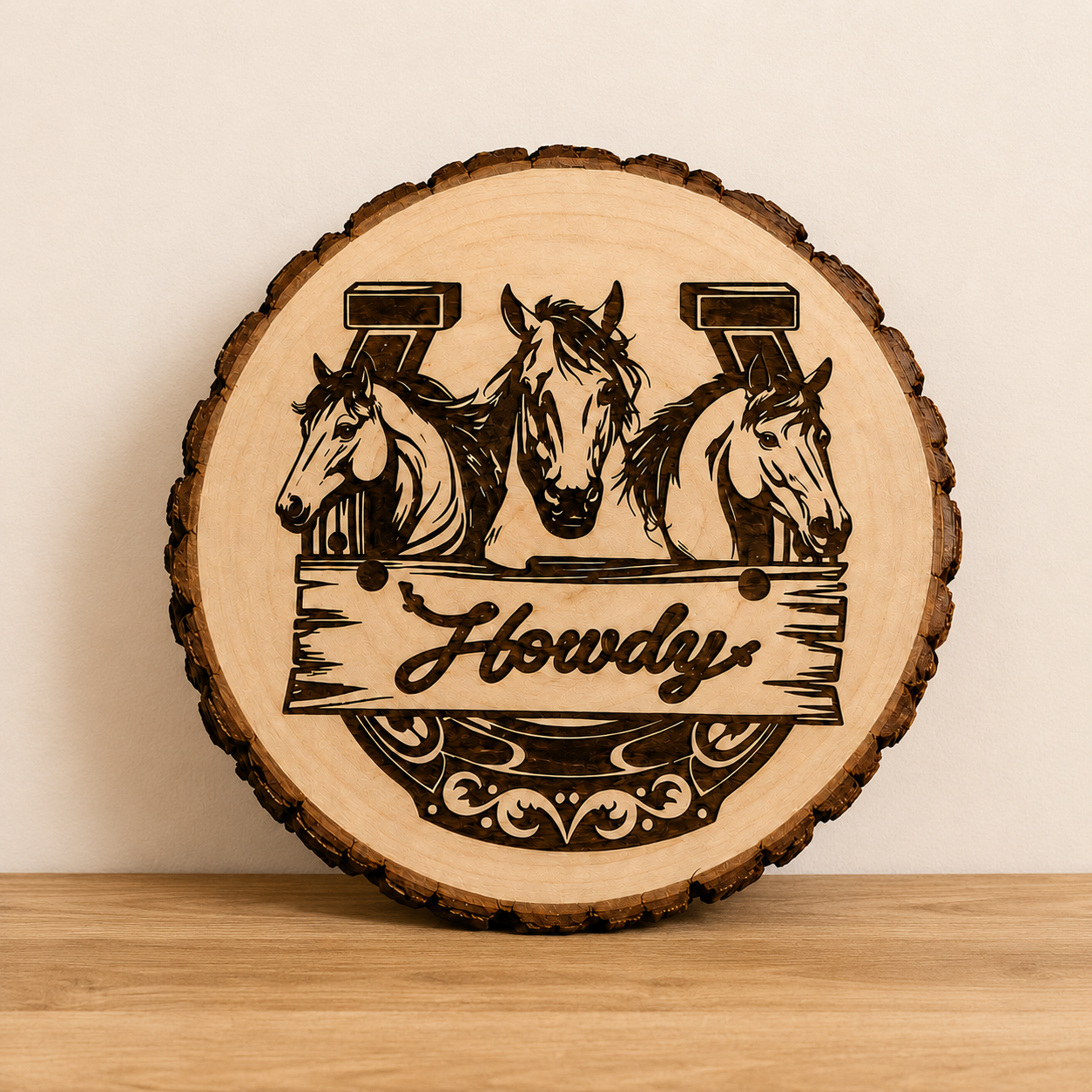 Howdy Horseshoe Multilayered Plaque