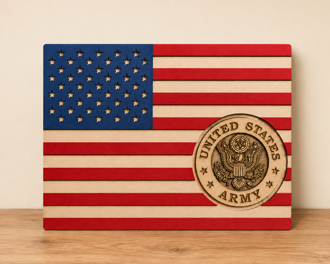 Personalized Military Branch American Flag