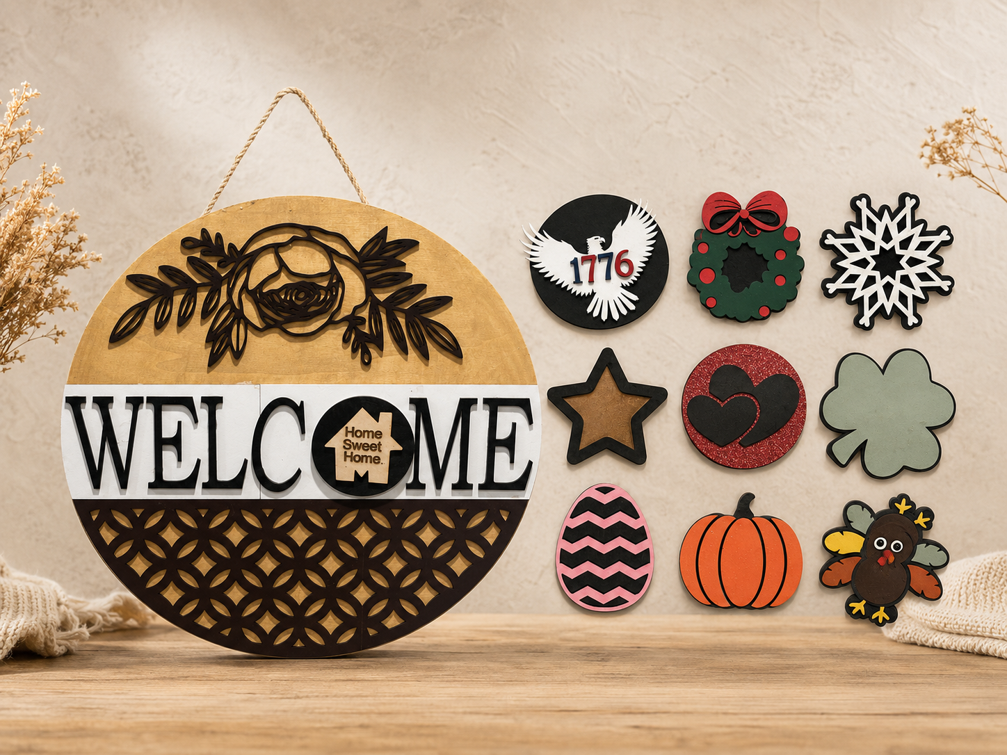 Custom Interchangeable Welcome Sign
