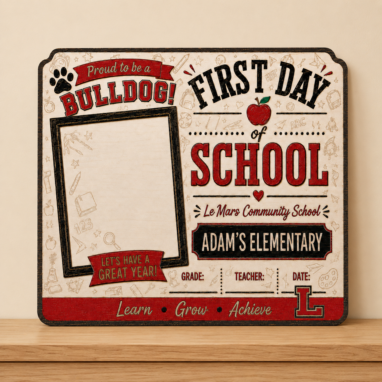 First Day of School Keepsake